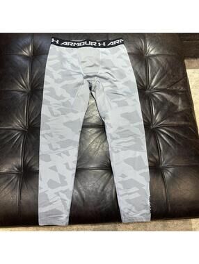 Under Armour Men's L ColdGear Compression Legging Grey Camo